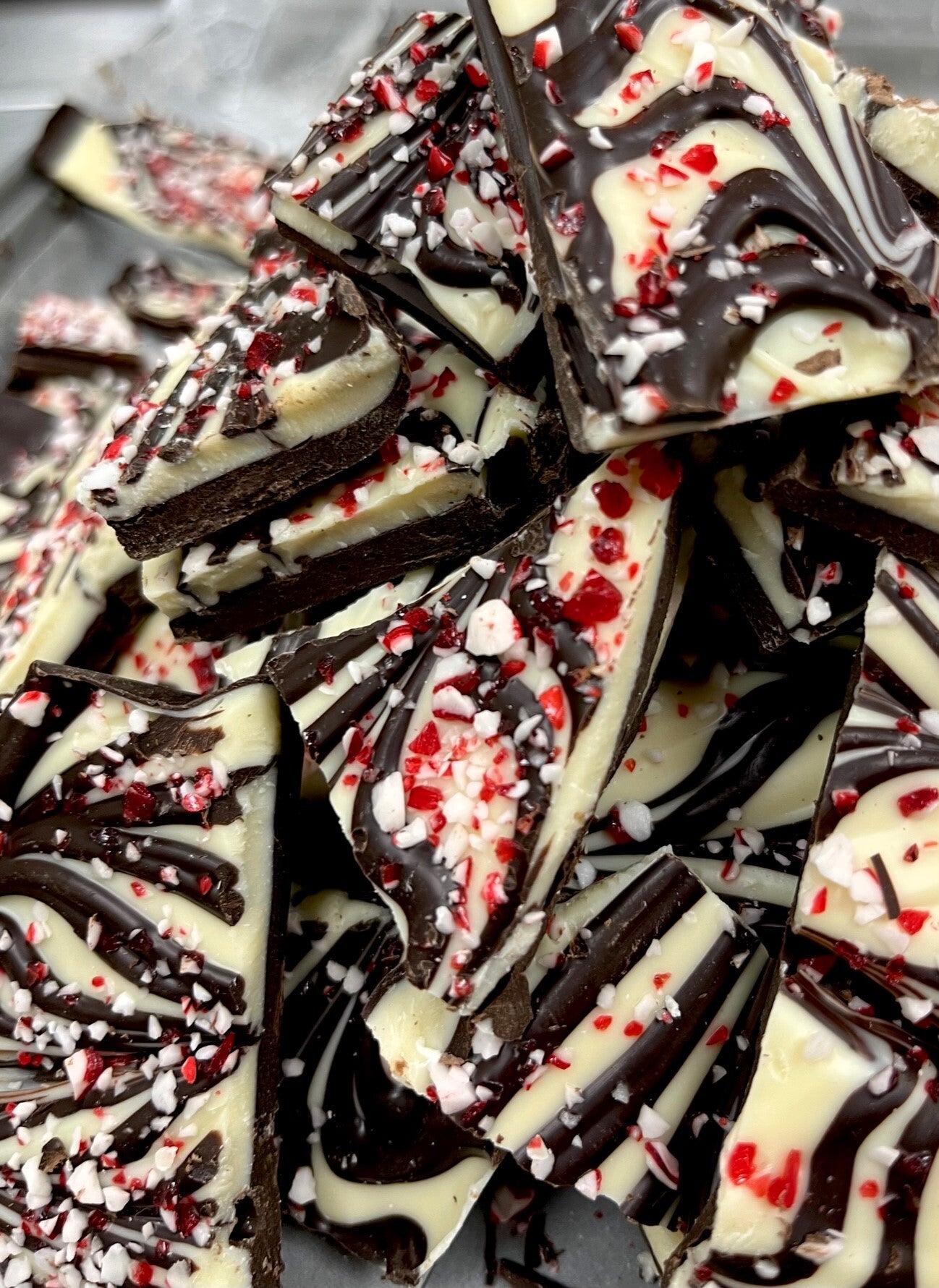 Chocolate Peppermint Bark from the Chocolate Caper The Chocolate Caper